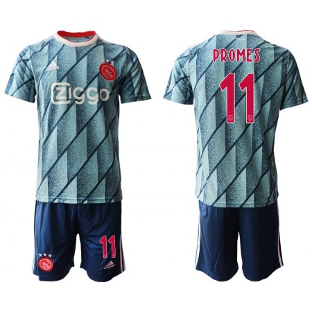 Billiga Fotbollströjor AFC Ajax Quincy Promes 11 Barn Borta tröja 2020/21 Kortärmad